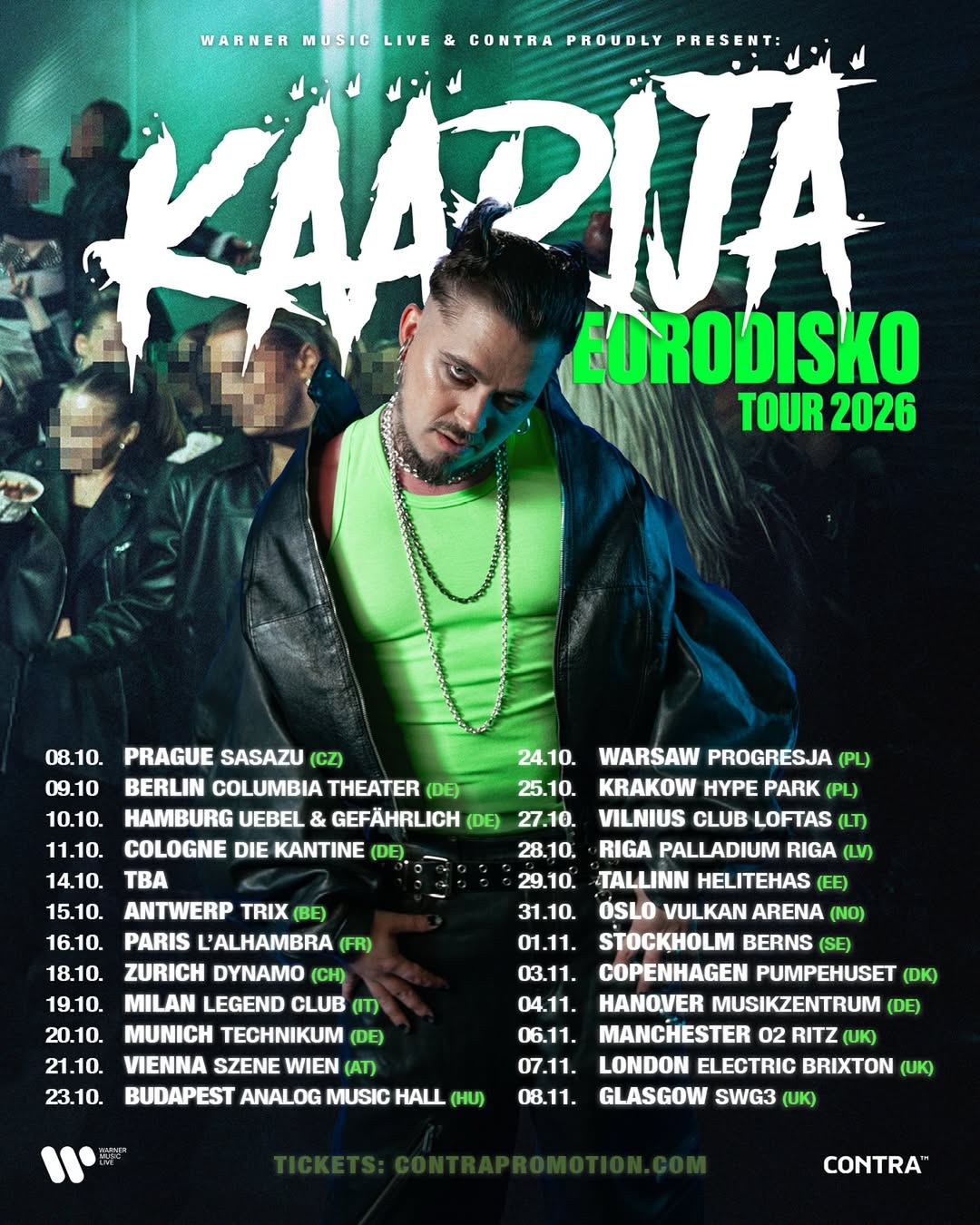 Käärijä Eurodisko Tour Poster 2026